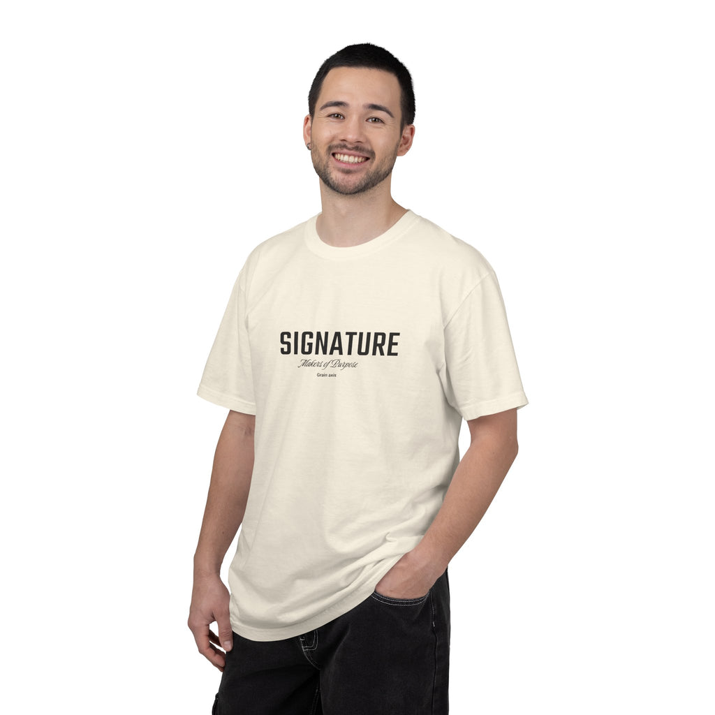 GRAIN AXIS — "SIGNATURE" Heavyweight Minimalist T-Shirt