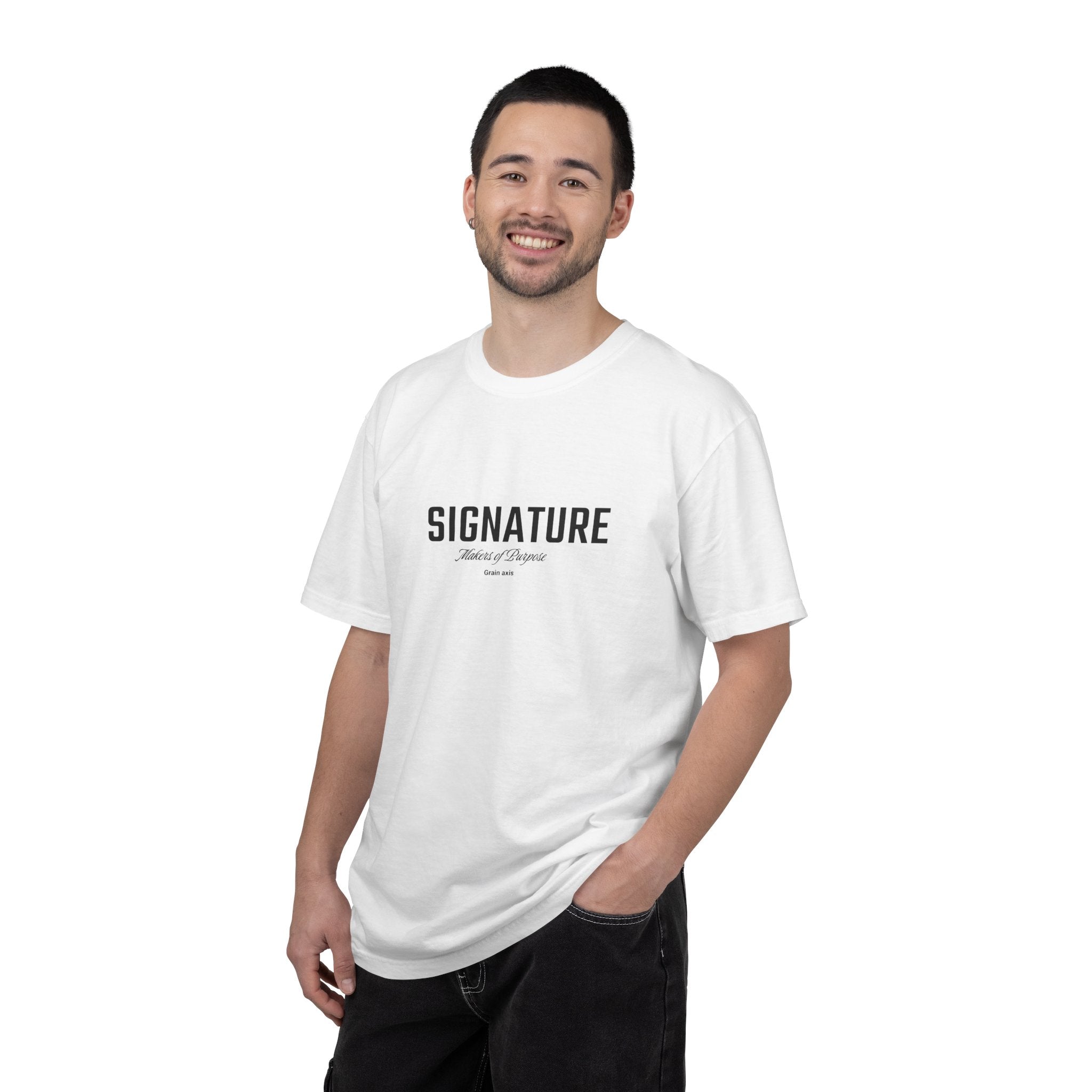 GRAIN AXIS — "SIGNATURE" Heavyweight Minimalist T-Shirt