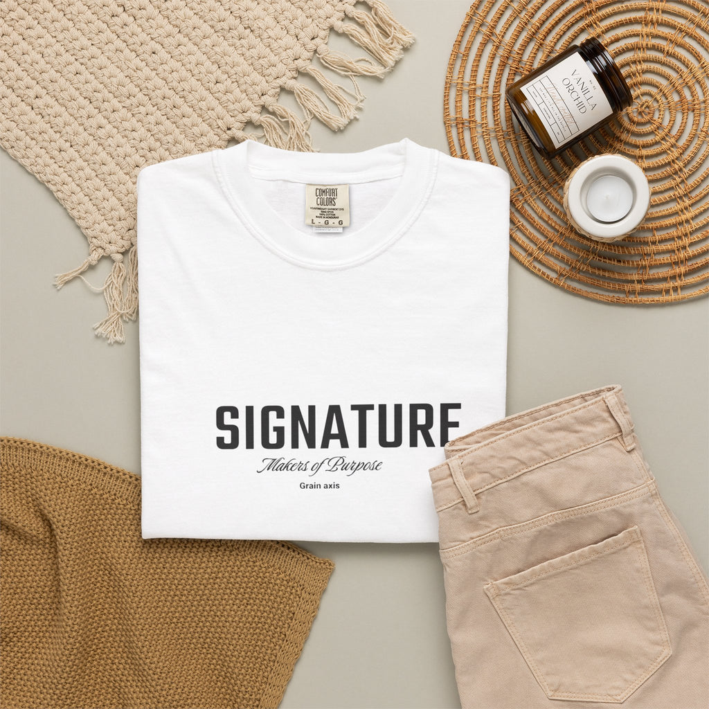 GRAIN AXIS — "SIGNATURE" Heavyweight Minimalist T-Shirt