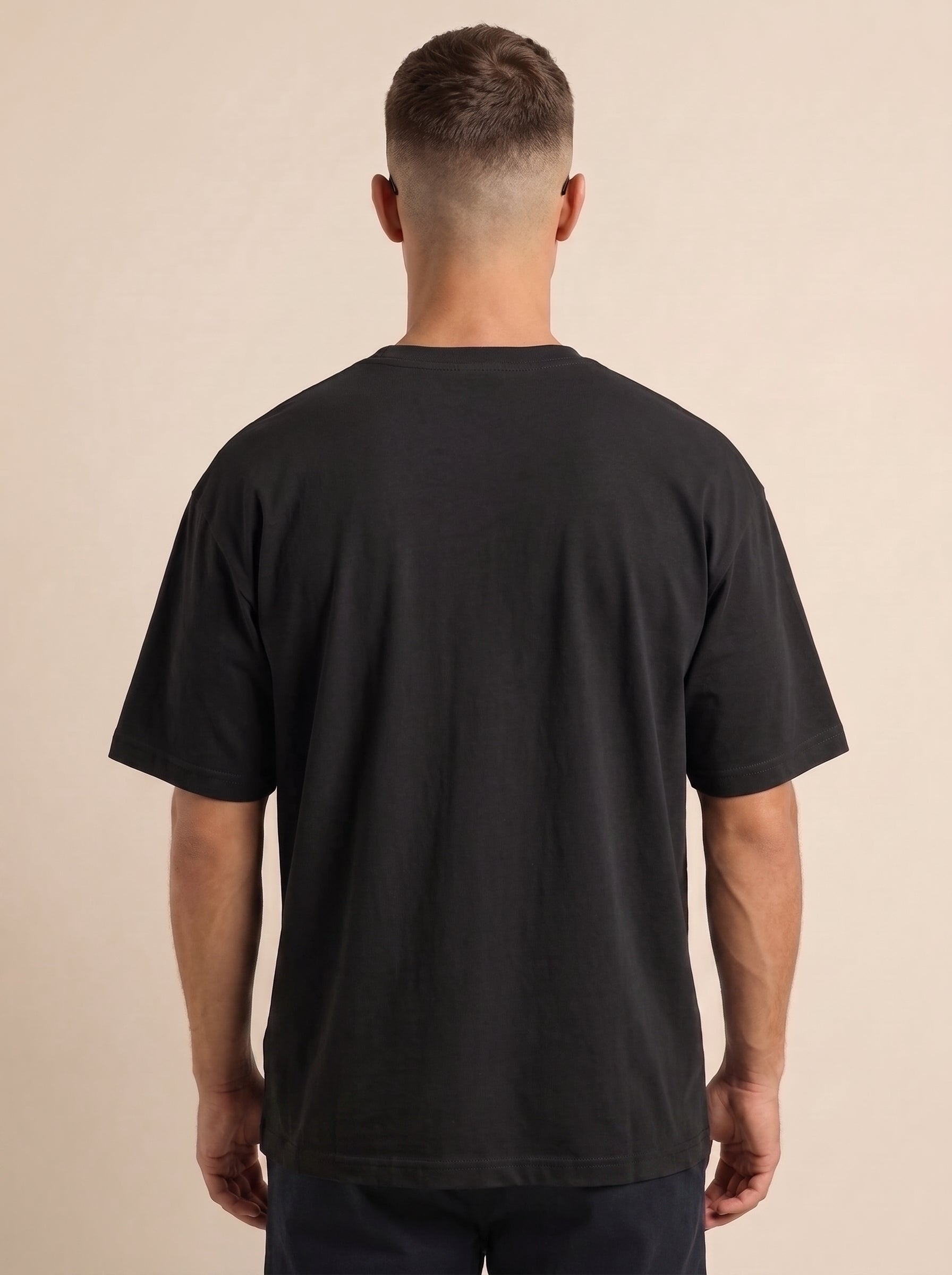 Patience: Tranquility In Chaos" Heavyweight Oversized Tee | Grain Axis