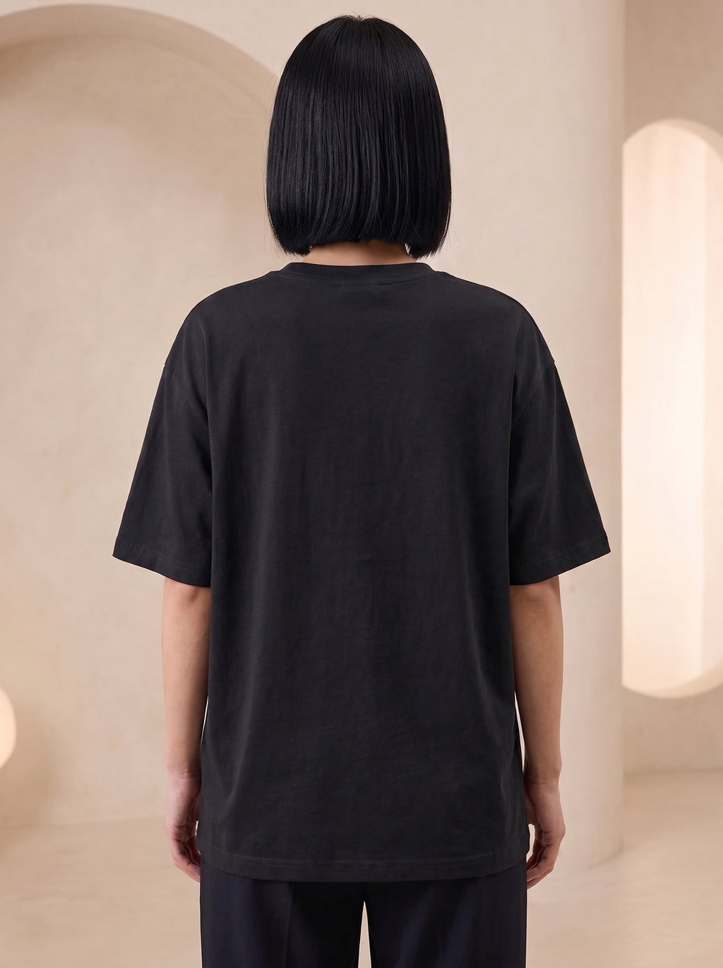 Patience: Tranquility In Chaos" Heavyweight Oversized Tee | Grain Axis