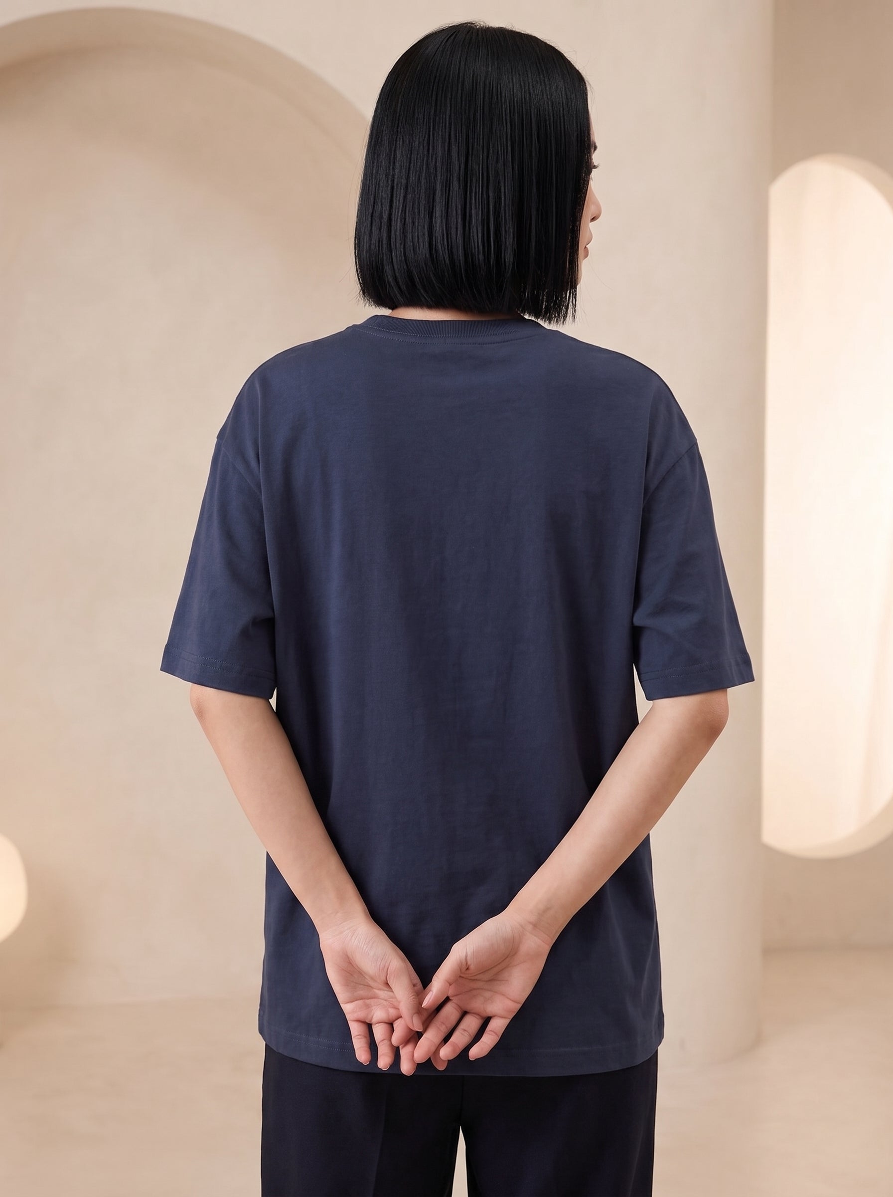 Patience: Tranquility In Chaos" Heavyweight Oversized Tee | Grain Axis