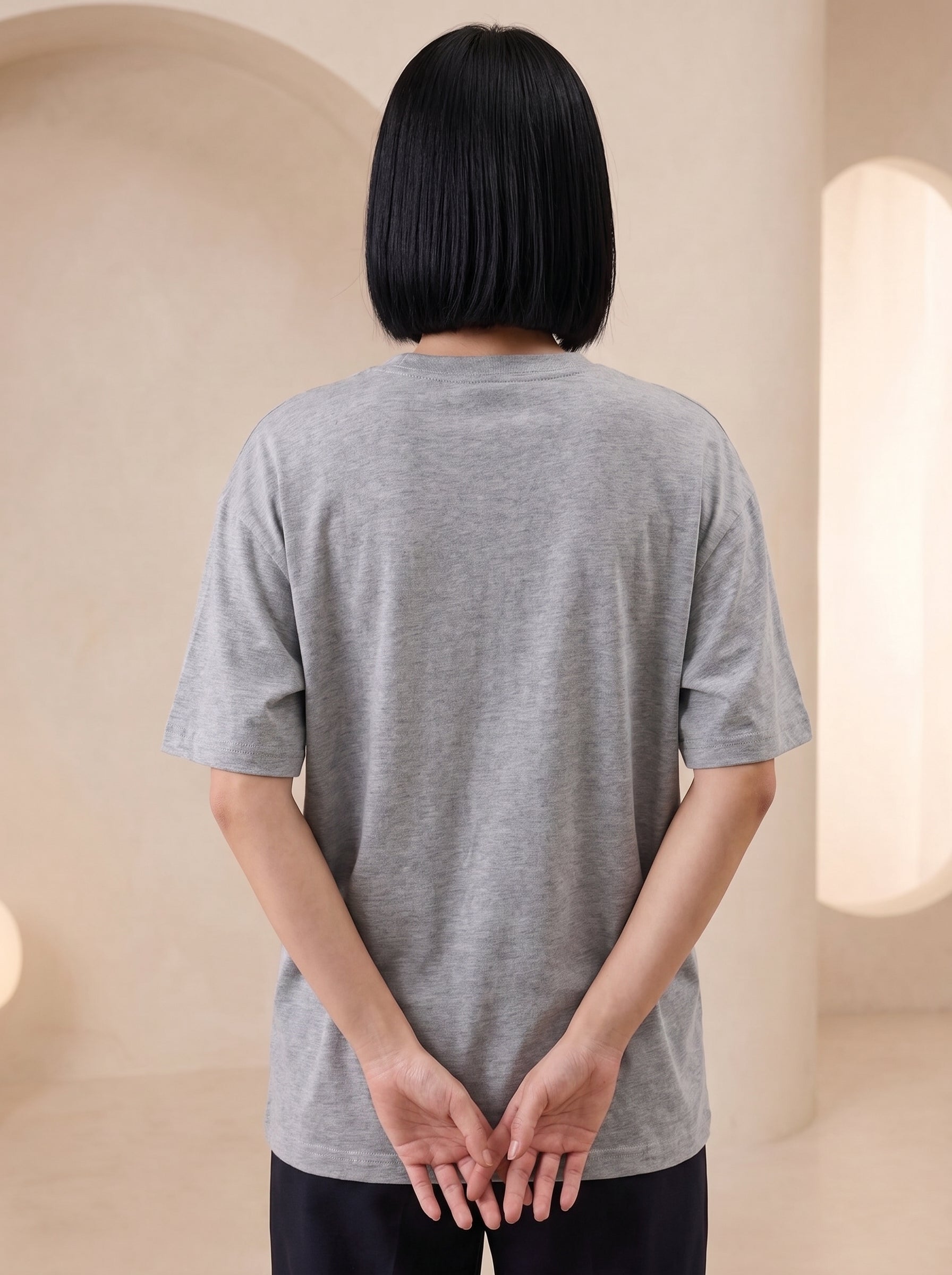 Patience: Tranquility In Chaos" Heavyweight Oversized Tee | Grain Axis
