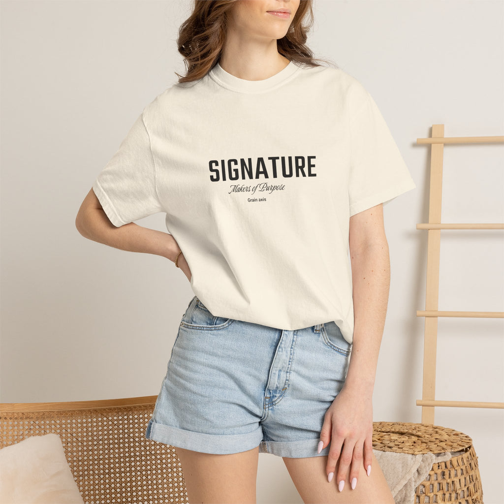 GRAIN AXIS — "SIGNATURE" Heavyweight Minimalist T-Shirt